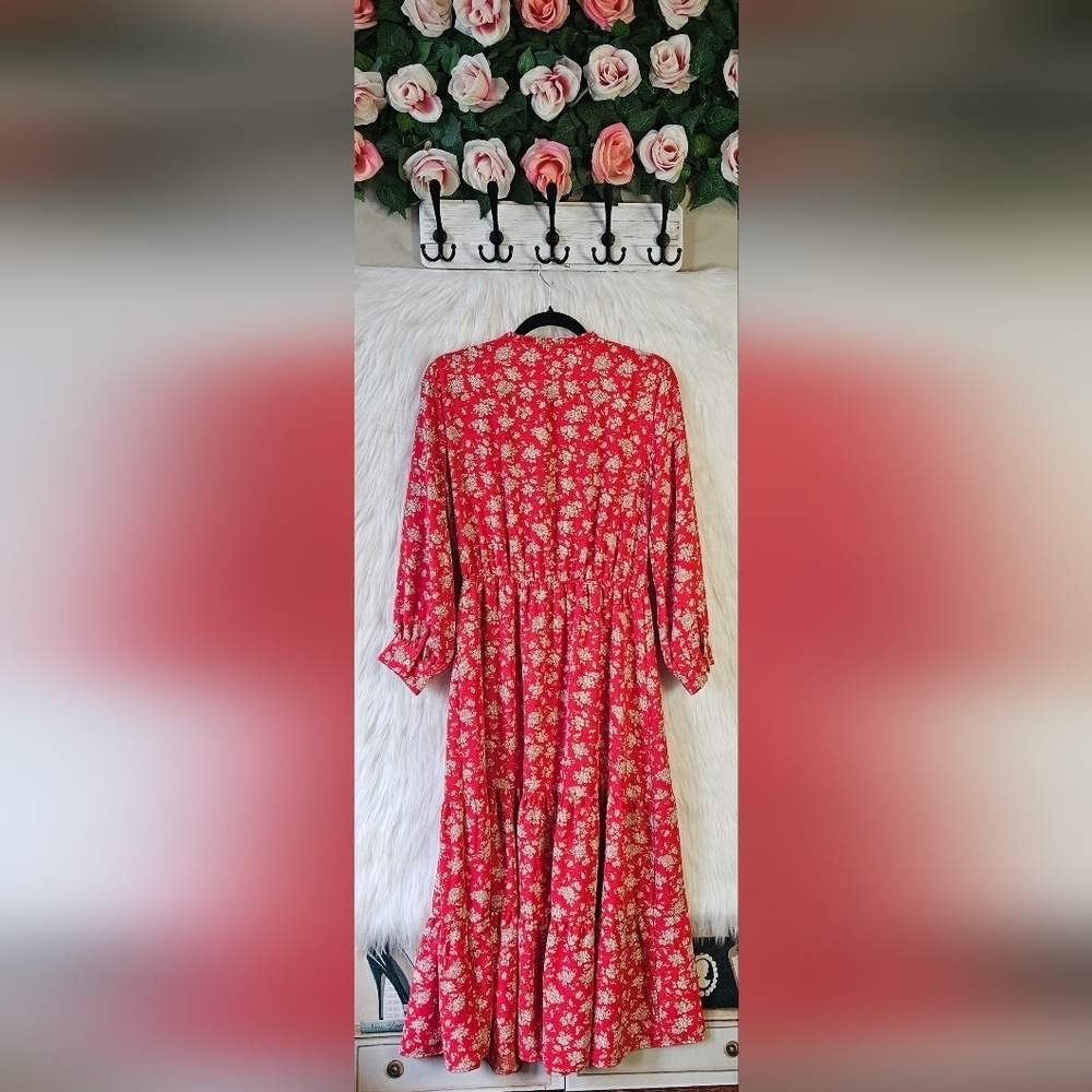 Black Tape Crimson Harvest Midi Dress - Picture 4 of 10